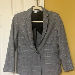 Old Navy Women's Gray Plaid Blazer
